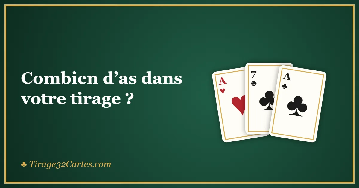 Combien d’as dans votre tirage ?