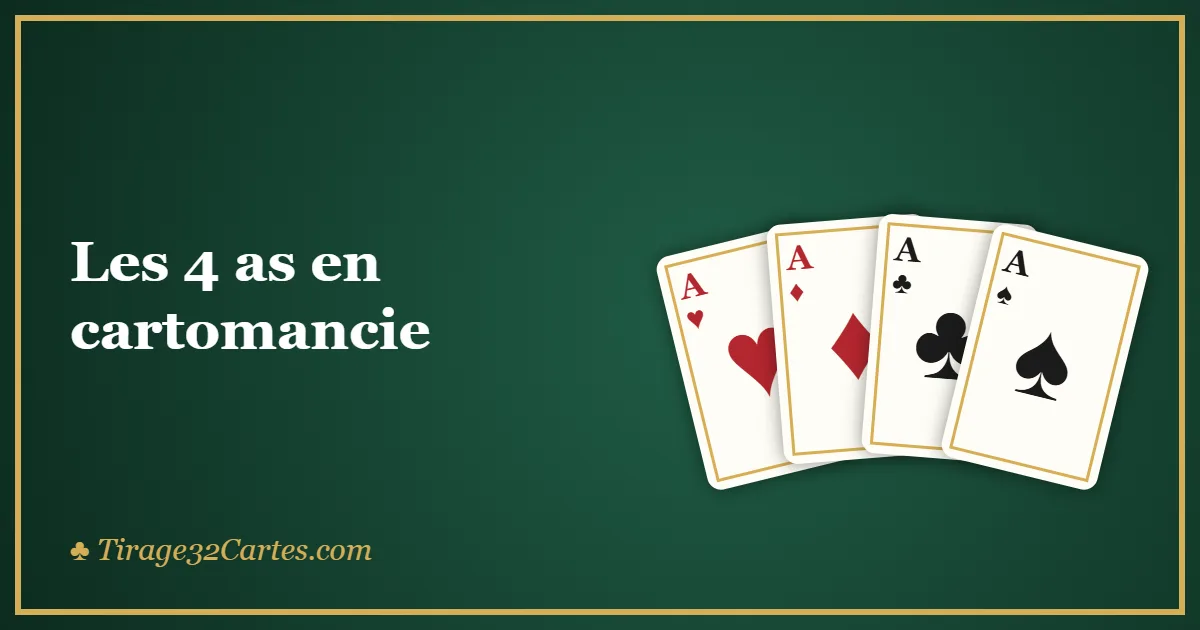 Les 4 as en cartomancie : signification et méthode du oui ou non