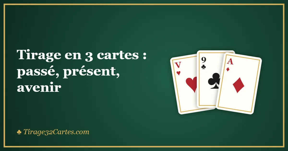 Tirage en 3 cartes : passé, présent, avenir