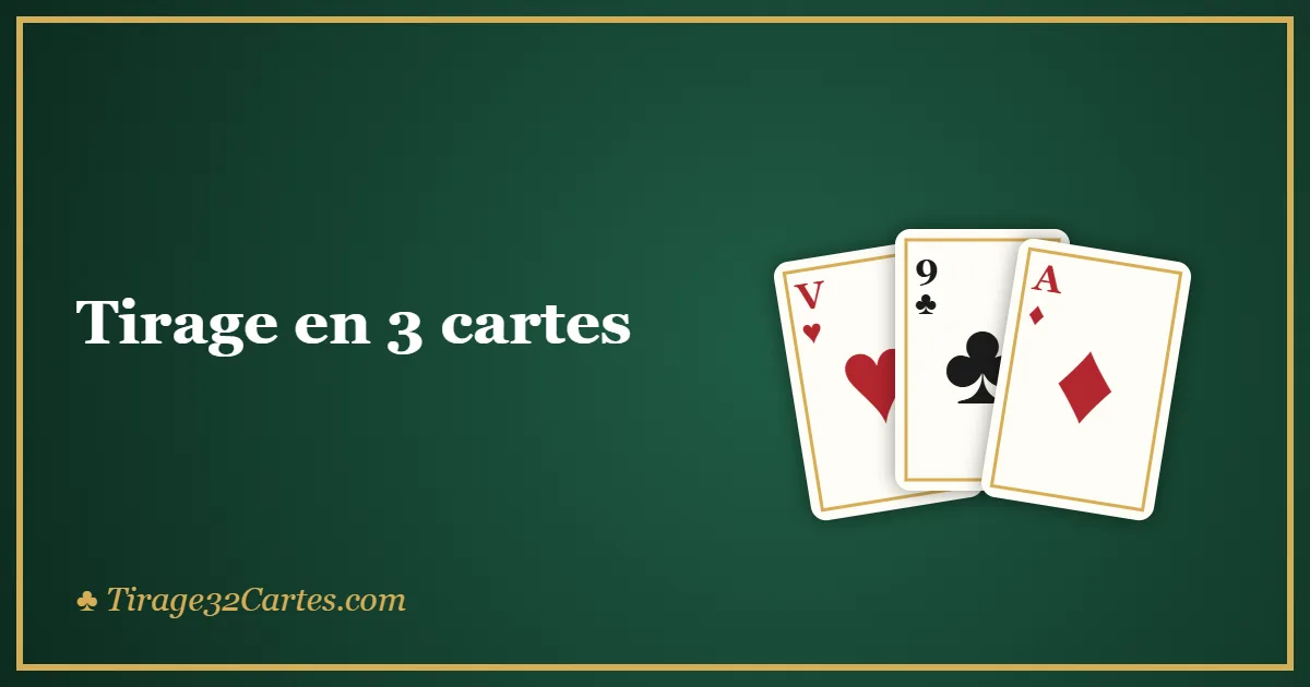Tirage en 3 cartes : passé, présent, avenir avec le jeu de 32 cartes